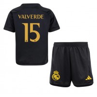 Real Madrid Federico Valverde #15 Tredjedraktsett Barn 2023-24 Kortermet (+ Korte bukser)